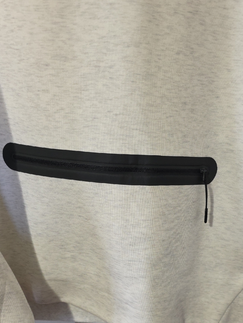 Nike Men's Heather Light Gray Quarter-Zip Pullover with Black Trim - Picture 2 of 4